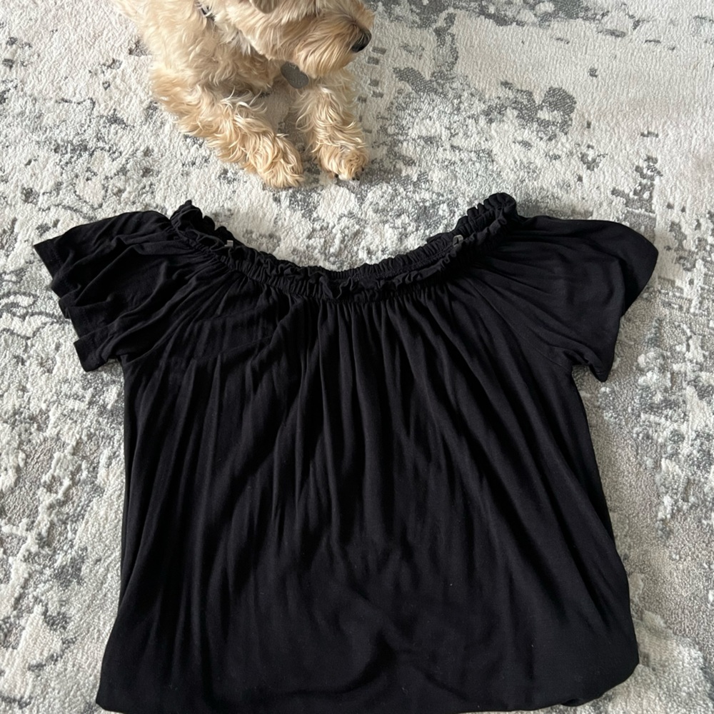 Womens puffed sleeve cropped top